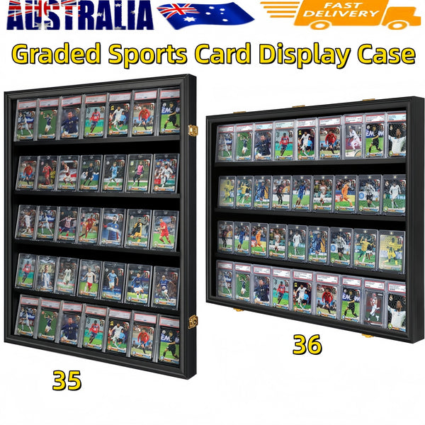 Lockable Trading Card Collector Graded Sports Card Display Frame UV Protection