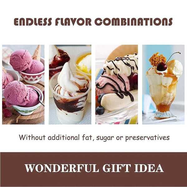 1L Automatic Small Soft Ice Cream Cones Maker Household DIY Ice Cream Roll Maker