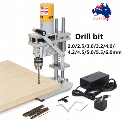Electric Bench Drill 7 Speed Drilling Machine w/ 10pcs2.0-6.0 mm Drill Bits