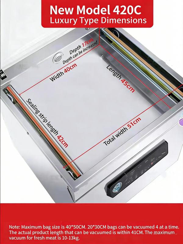Heavy Duty Full Automatic Chamber Vacuum Sealer Machine Dry Wet Food Packing