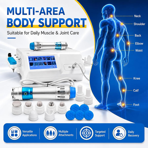 Shockwave Therapy Machine ESWT Shock Wave Therapy Device with 10 Heads&12 Modes