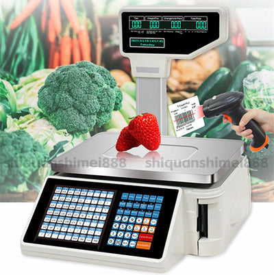 Electronic Barcode Scale Weight Scale Price Computing Supermarket Cashier Scale