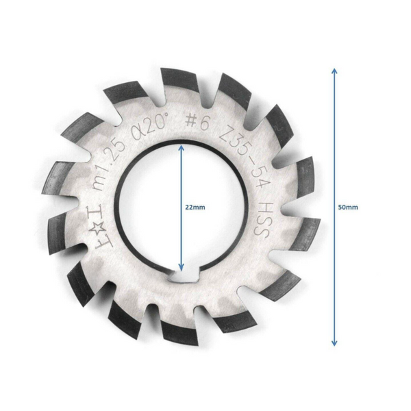 8Pcs Gear Milling Cutters with 20° Pressure Angle for Metric Module M1-M8 Gears