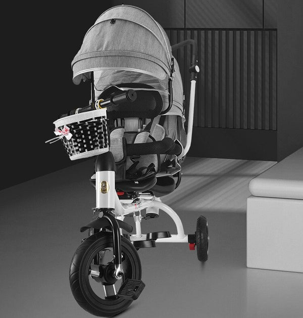 Twins Stroller Pram Tricycle Baby Double Seat Tandem Kids Toddler Ride-On Toy