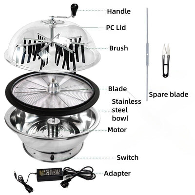 Automatic Bud Leaf Bowl Trimmer 16/24' Electric Twisted Spin Cut Stainless Steel