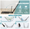 Foldable Hammock Swinging Chair Hammock With Stand Pop Up Hanging Camping Bed