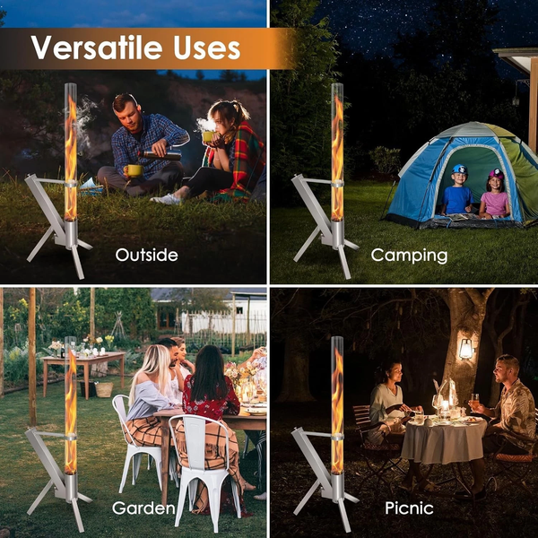 Wood Pellet Fire Pit Outdoor Patio Rocket Stove Heating Stove For Camping Party
