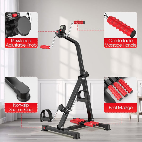Mini Fitness Exercise Bike Rehabilitation Handrail Stepper Leg Pedal Trainer AU