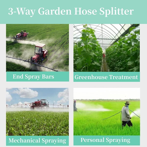 3Way Water Splitter Valve Agricultural Sprayer Control Shut Off Valve Irrigation