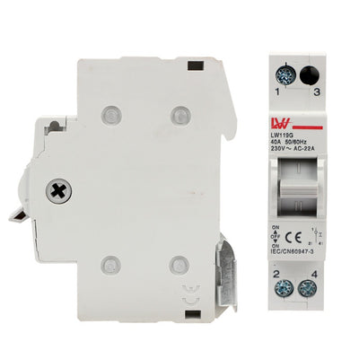 Transfer Switch Din Rail Modular Changeover Switch Interlock Circuit Breaker 1P