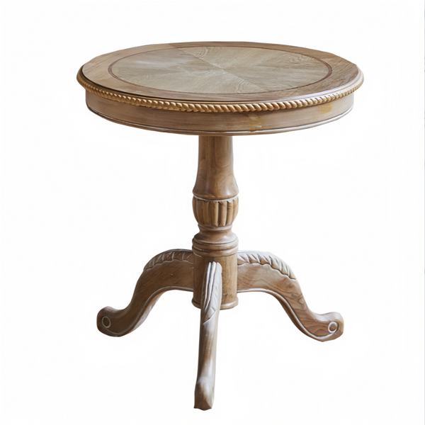 Wooden Round End Table  Round Wooden Coffee Table For Living Room Vintage Accent