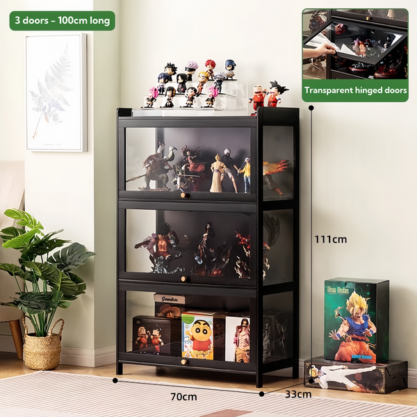 Nisorpa 3-5 Door Display Storage Cabinet for Lego Toy Cupboard Display cases AU