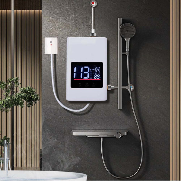 ElectricTankless Water Heater Instant Hot Water w/Remote Control&Digital Display
