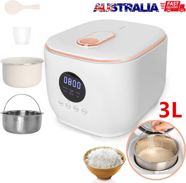 3L Low Carb Rice Cooker Low Sugar Cooker Rice Soup Separating Stainless Steel AU