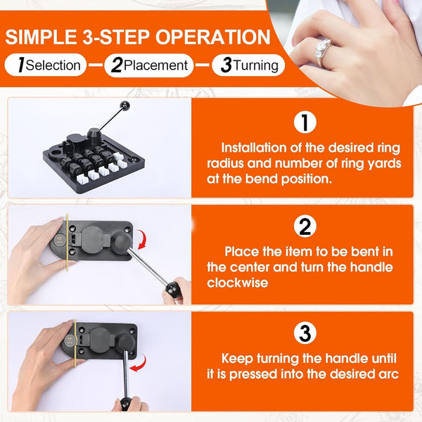 16pcs Ring Bending Tools Heavy Duty Ring Bender with Jewelry Spoon Making Tool