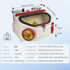 Twin-Pen Sandblaster With Led and Glass Window For Surface Treatment of Material