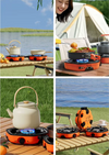 Outdoor Camping Portable Gas Stove Adjustable 2 Burners Foldable With Carry Bag