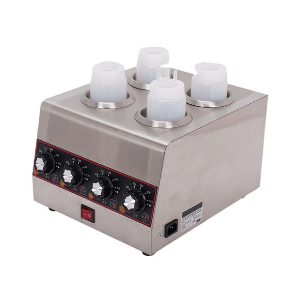 4Bottles Electric Sauce Warmer Dispenser Caramel Chocolate Sauce Melting Machine