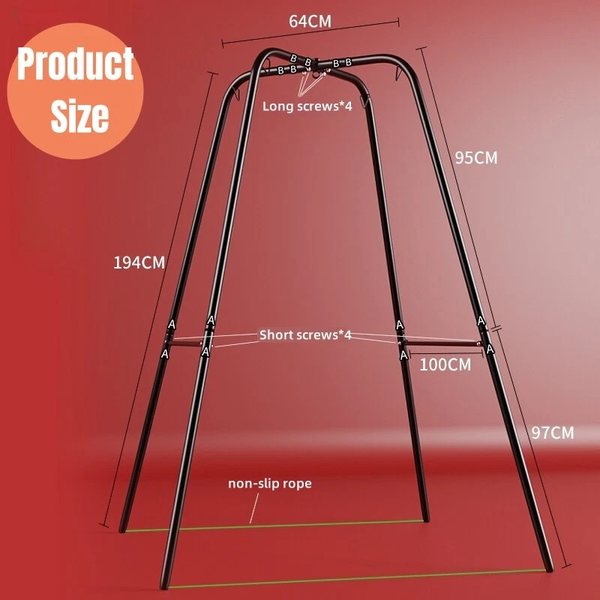 1.8m Couple Sex Swing Hammock Sex Swing Stand BDSM Bondage Frame w/Sling AU
