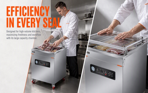 Heavy Duty Full Automatic Chamber Vacuum Sealer Machine Dry Wet Food Packing