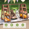 3 Tier Cupcake Stand Wooden Foldable Cake Stand with Removable Trays for Party