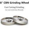CBN Grinding Wheel 8" Dia Sharpen High Speed Steel Cutting Tools Grit #320