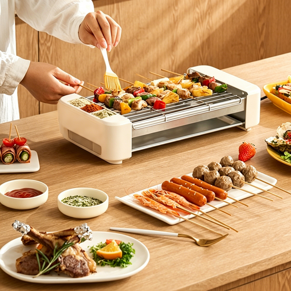 Hot Dog Roller Grill Sausage Roller 6 Rollers Stainless Steel Camping BBQ Home