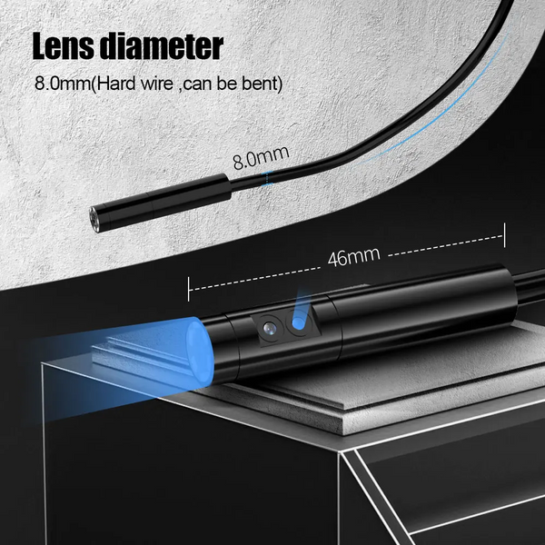 4.3" Dual Lens Endoscope 8mm Borescope HD 1080P Inspection Camera 10m Cable AU
