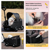 Pet Stroller Dog Cat Carrier Cart Foldable Travel Puppy Trolley Travel Outing