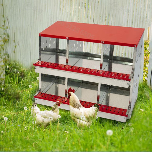 4/6 Hole Chicken Nesting Boxes Wall Mounted Metal Chicken Coop Laying Boxes AU