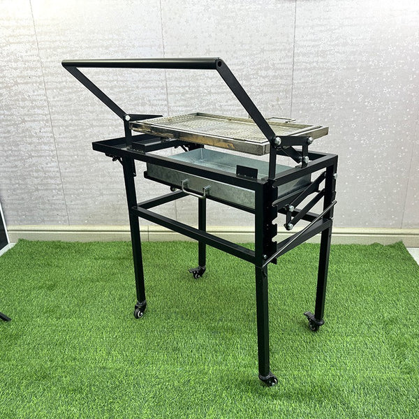 Portable Flipping Charcoal Grill 360° Rotating Charcoal BBQ Backyard Camping AU
