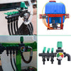 3 Way Hose Splitter Valve Agricultural Sprayer Control Shut Off  Pressure Gauge