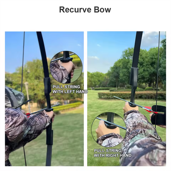 40lbs Archery 53" Takedown Recurve Bow 12 Arrows For Hunting Right/Left-Handed