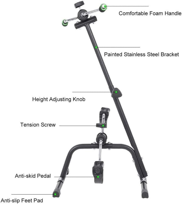 Adjustable Pedal Exerciser Hand Arm Leg Peddler for Seniors Elderly Home Gym