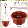 24PCS Plastic Hanging Plant Pots 17cm Hanging Plant Containers Hanging Planters