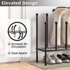 6 Pairs Metal Boot Rack Long Boots Shoes Holders Free Standing Organizer Hallway