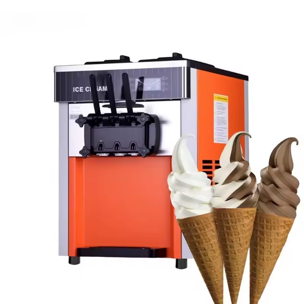 Countertop Soft Serve Commercial Ice Cream Machine 2300W 3 Flavors Machine