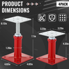 4 Pack House Jacks Floor Jack Post Leveling Screw Jack Adjustable 4.33''-7.1''