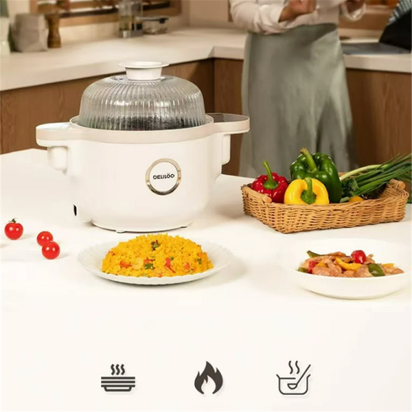 Electric Cooking Machine Household 3.5L Automatic Stir-frying Machine Non-Stick