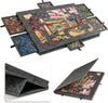 Portable Puzzle Board 1000pcs Felt Jigsaw Puzzle Table with Drawers Covers