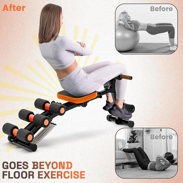 Home Gym Abdominal Machine Core Workout Sit-Ups Equipment Multifunctional