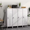 3-Tier Floor Stand Metal Storage Cabinet with Adjustable Shelf & Lock 138cm High