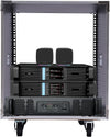 12U/16U  Audio Equipment Rack Rolling Network Rack AV Rack Stand with Wheels AU