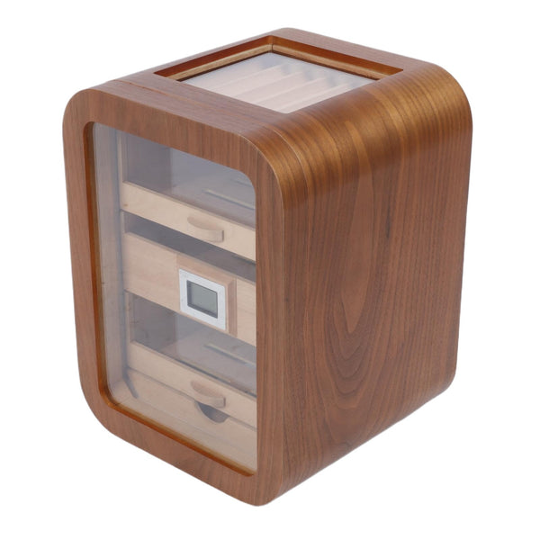 5 Tiers Cigar Humidor Cabinet 110 CT Cedar Wooden Cigar Box Digital Hygrometer