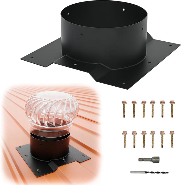 8Inch Roof Vent Adapter Shipping Container Corrugated for 3.5-Inch Rib Container