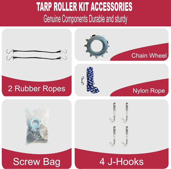 2-2.8m All Trucks Manual Dump Trailer Tarp Roller Manual Pull Tarp Roller Kit AU