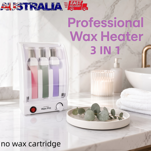 3 Cartridge Roll-On Wax Heater Depilatory Waxing Warmer 100W For Hair Removal AU