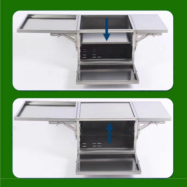 Foldable Motorcycle Trunk Camping Box Stall Box Shelves Barbecue Picnic Table