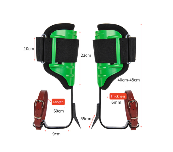 Nisorpa Adjustable Tree Climbing Spikes Set with Protectors and 150kg Capacity