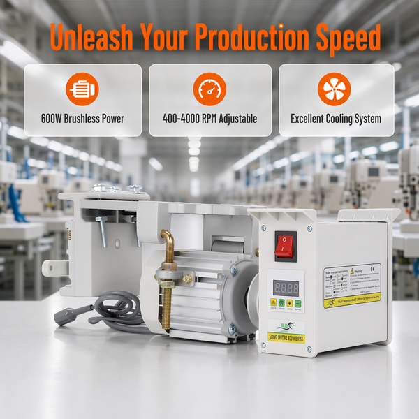 220V 600W Electric Servo Motor For Industrial Sewing Machines 200-4000rpm/min